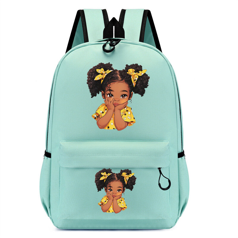 حقيبة ظهر متعددة الألوان للأطفال ، حقيبة مدرسية لرياض الأطفال ، حقيبة كتب فتيات إناث جميلة ، حقيبة ظهر مدرسية للسفر ، سوداء