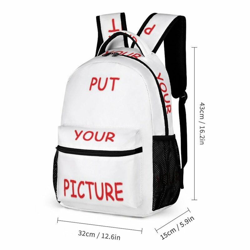 حقيبة مدرسية مخصصة مطبوعة للأطفال حقيبة ظهر للبنات مقاس حقيبة مدرسية لطيفة لرياض الأطفال وضع نمطك 32x15x43cm