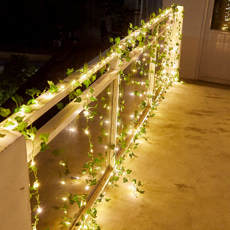 LED سلسلة أضواء 2 متر 20LED/ 5 متر 50LED مابل ليف جارلاند عيد الميلاد الجنية أضواء للمنزل نوم جدار فناء الديكور