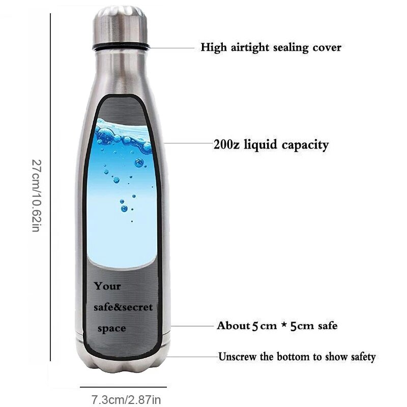 750 مللي تحويل المياه زجاجة المحمولة زجاجة المياه سر خبأ منظم حبوب يمكن آمنة يختبئ بقعة للحصول على المال مكافأة حلقة رئيسية صندوق
