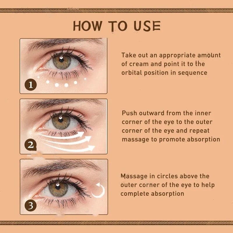 كريم العين المضادة للتجاعيد ، والهالات السوداء ، وإزالة أكياس العين ، منتفخ ، والحد من التجاعيد ، والخطوط الدقيقة ، وجسيمات الدهون ، والعناية بالبشرة الوجه