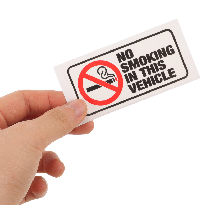ملصق عدم التدخين للسيارة ، ملصقات علامة السيارة ، هذه اللوحة النحاسية التحذيرية ، 6 أو