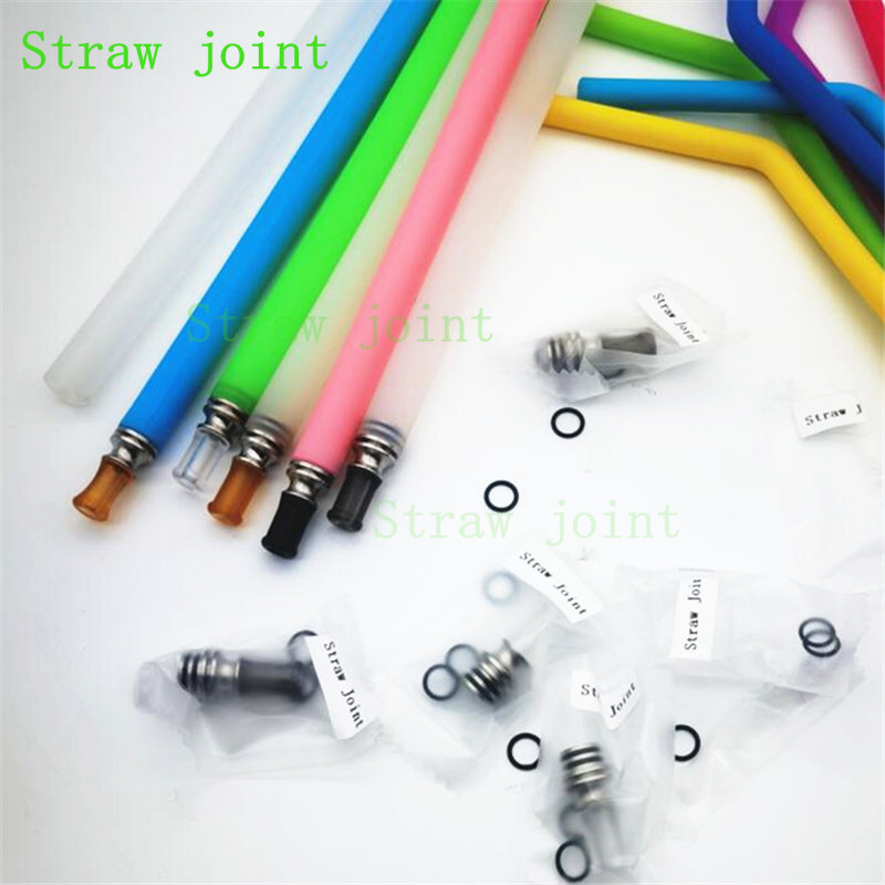 Straw Joint 1PCS/10PCS 510 Small Caliber MTL Stainless Steel+pei Pc Pe POM Suction Straw