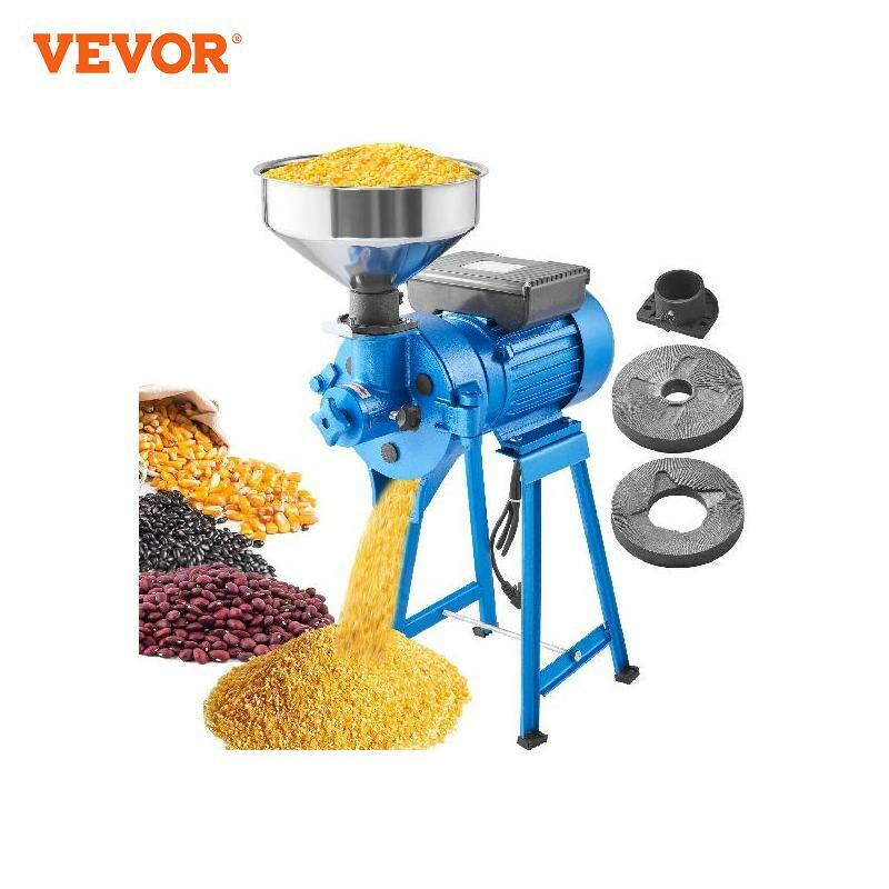 VEVOR-طاحونة الحبوب الكهربائية ، 1500 واط ، المطاحن التوابل ، مطحنة الذرة التجارية مع قمع ، آلة مسحوق قابل للتعديل ، سمك
