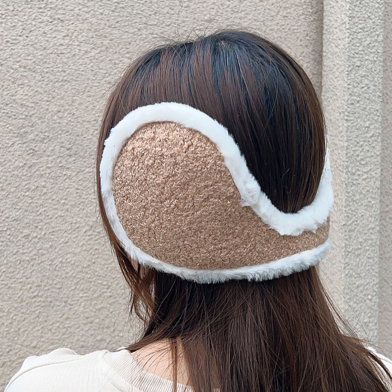 Women Thicken Velvet Earmuffs Winter Warm Outdoor Cycling Headphones Fleece Rabbit Fur Ear Cover Protector Plush Soft Ear Mask