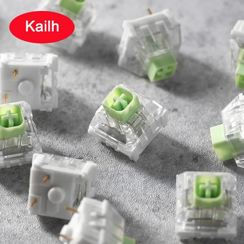 Kailh صندوق مفاتيح الخطي سميكة انقر اليشم الأخضر الداكن الأزرق مفاتيح لوحة المفاتيح 3pin لوحة مفاتيح الألعاب الميكانيكية MX مفاتيح