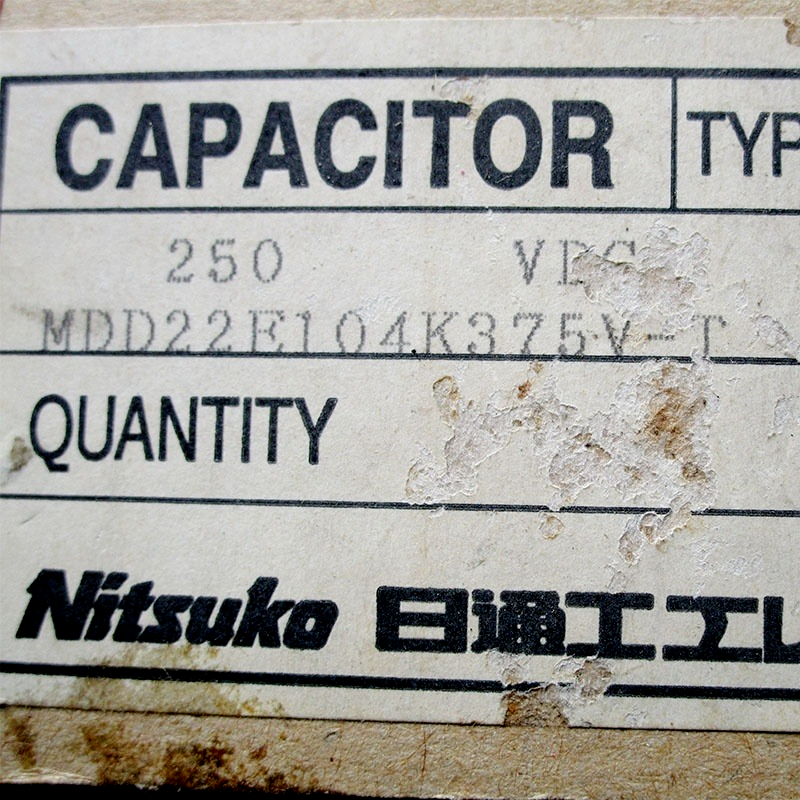CBB حمى مكبر للصوت مكثف 104K 250v 0.1 فائق التوهج الملعب 10 اليابان Nitsuko