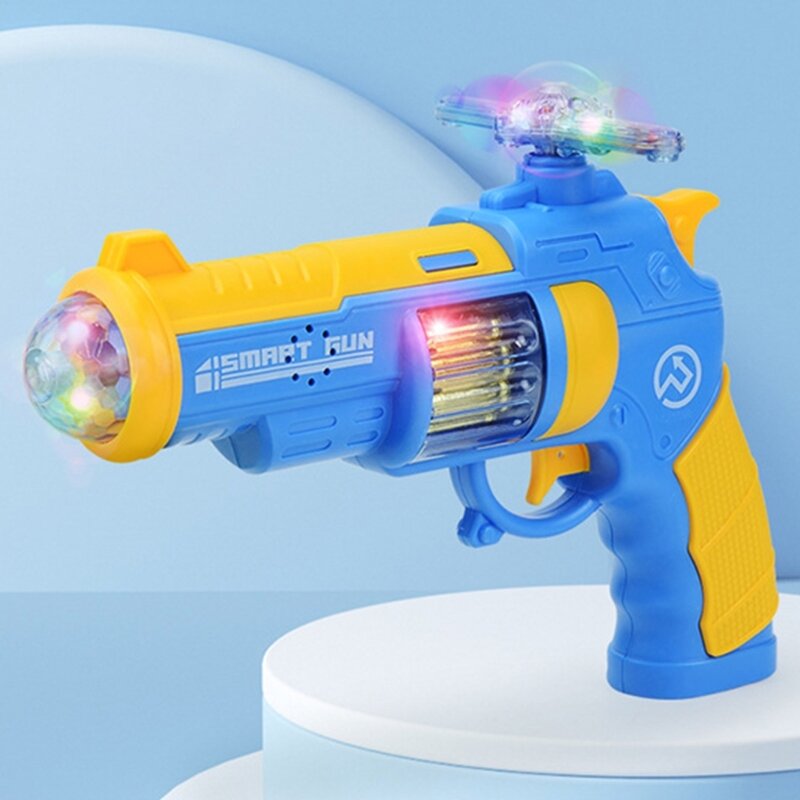 مسدس لعبة موسيقية متوهجة مع وظيفة صوتية وأضواء وامضة للأطفال رائعة للحفلات الممتعة واللعبة المثيرة