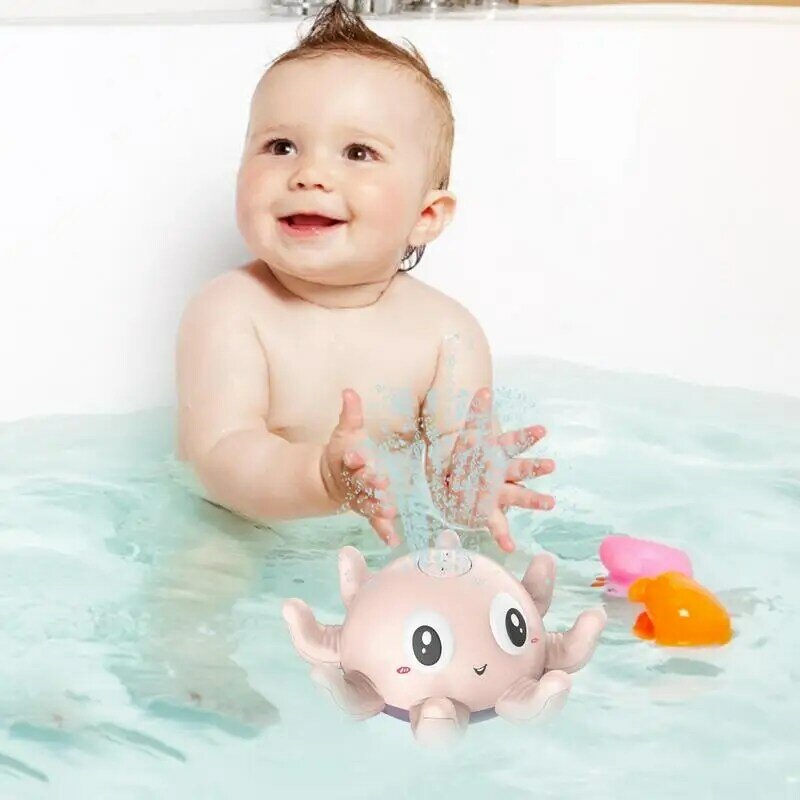 لعبة الأخطبوط للماء للطفل ، رذاذ الماء التلقائي مع تضيء ، الحمام ، حمام السباحة في الهواء الطلق
