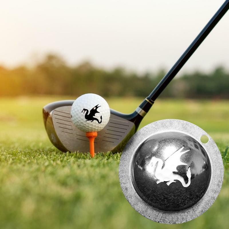 كرة جولف كرة جولف بطانة خط علامة رسم قالب قابل للنقل دائم الفردية شعار الفولاذ المقاوم للصدأ عدد وأدوات
