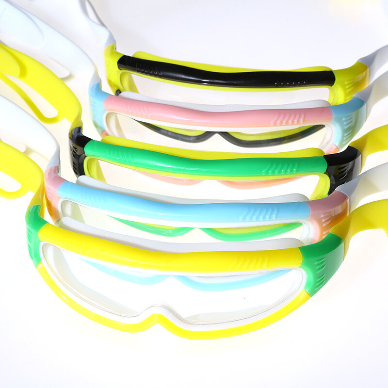 الكبار/الأطفال المهنية نظارات سباحة نظارات الوقاية للسباحة مع مشبك الأنف سدادات الأذن مكافحة الضباب مكافحة الأشعة فوق البنفسجية سيليكون الملونة