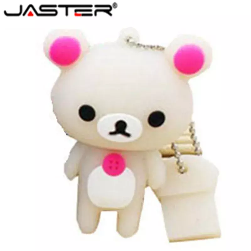 جاستر-نموذج كرتوني الدب القلم محرك الأقراص ، الطفل القدرة الحقيقية USB عصا ، 8GB يو القرص ، 16GB ، 32GB ، 64GB فلاش حملة هدية ، USB 2.0