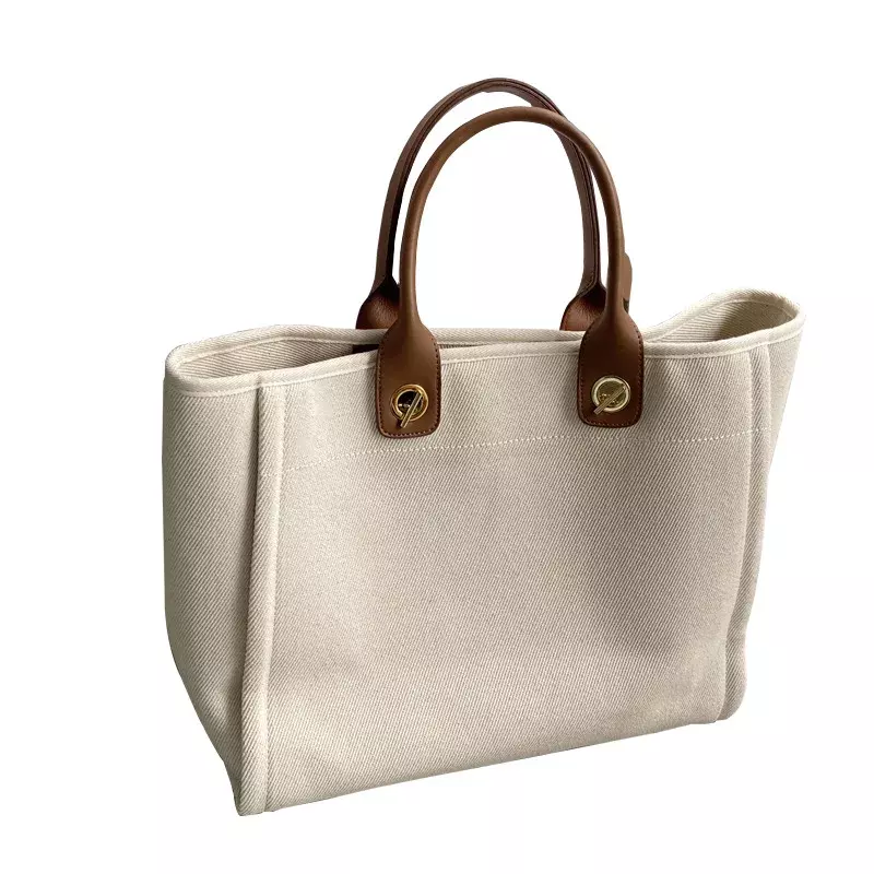 حقيبة يد قماشية بسيطة للنساء ، حقيبة حمل عصرية ، كتف واحد وخريف وشتاء