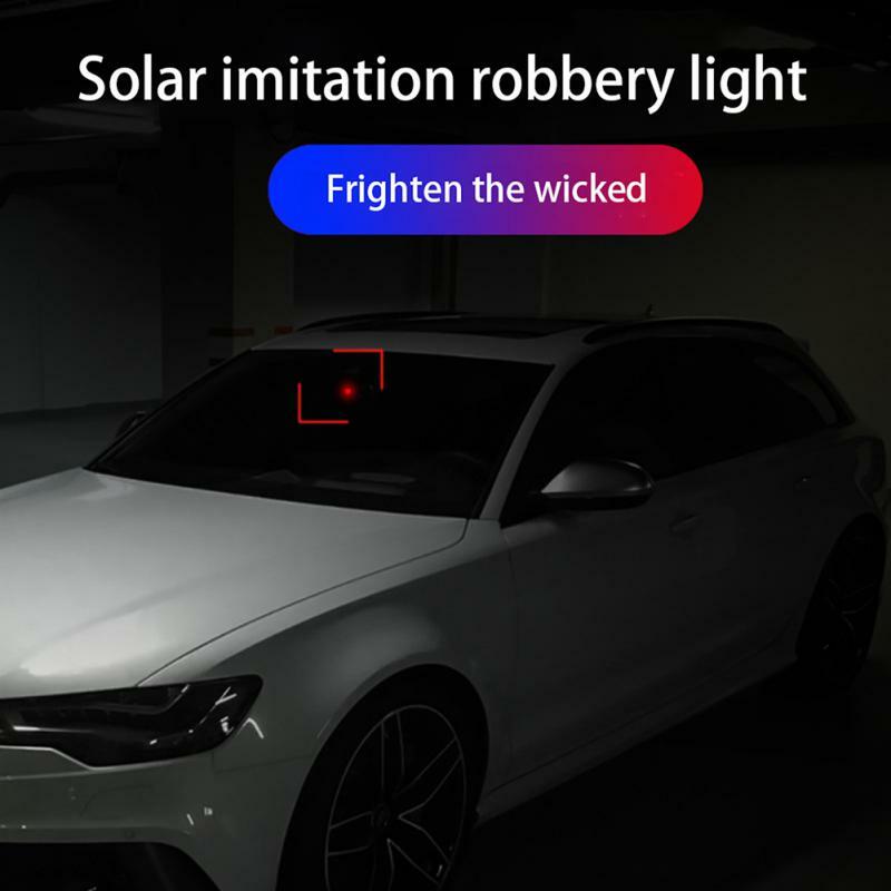 الطاقة الشمسية سيارة LED إنذار ضوء الأمن ، محاكاة إنذار الدمية ، تحذير لاسلكي ، مصباح تحذير مضاد للسرقة ، وامض التقليد