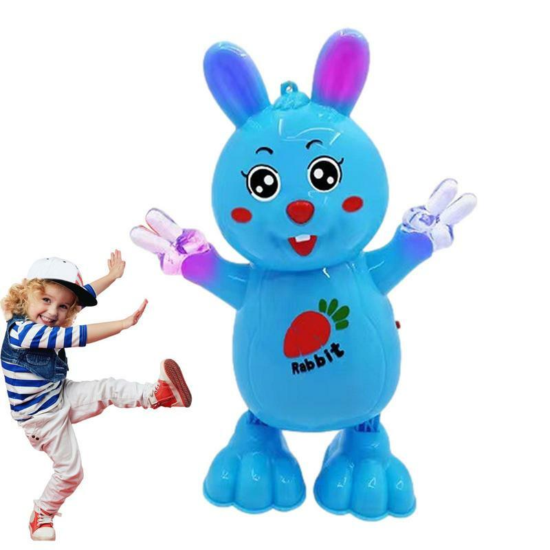 لعبة الأرنب الكهربائية لعبة الأرنب الرقص الجديدة مع الموسيقى والأضواء متعة أرجوحة أرنب ألعاب تعليمية في وقت مبكر هدايا عيد الميلاد للأطفال