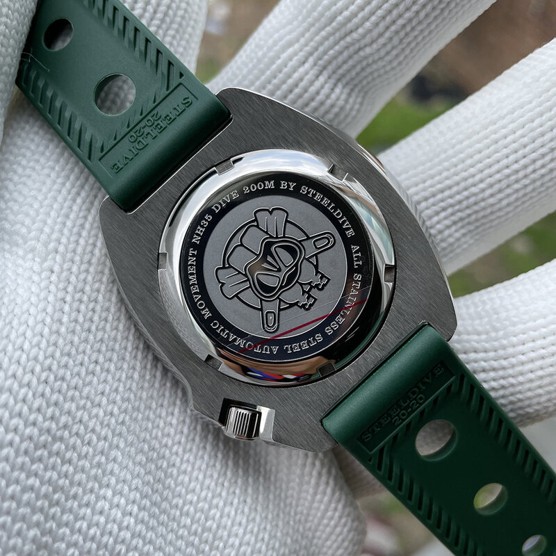 2020 وصول جديد SD1970 steelالغوص العلامة التجارية رجالي ساعة أوتوماتيكية NH35 ساعة الغوص