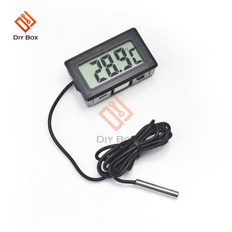 LCD ميزان الحرارة الرقمي درجة الحرارة الاستشعار Temp متر ترموستات الحرارية منظم تحكم 1M 3M كابل التحقيق FY-10