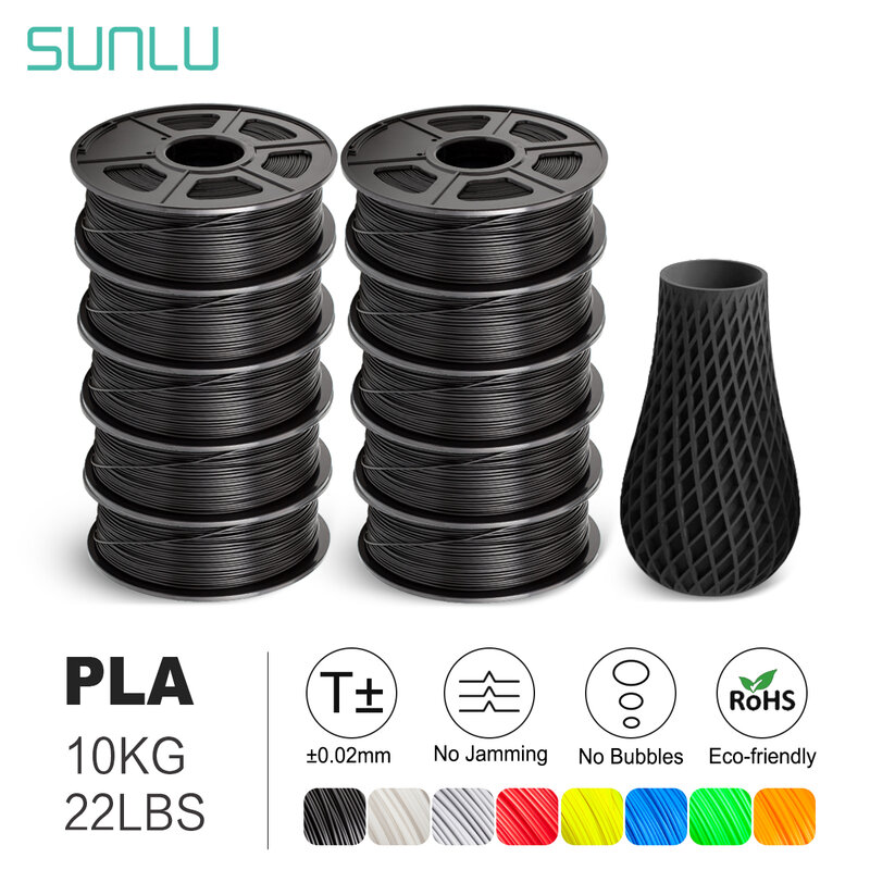 Sunlu-pla/pla + خيوط للطابعة ثلاثية الأبعاد ، عالية القوة +/-0.02 مللي متر ، 1 كجم/لفة ، دقة 1.75 مللي متر +/-0.02 مللي متر ، 2-7 أيام التسليم