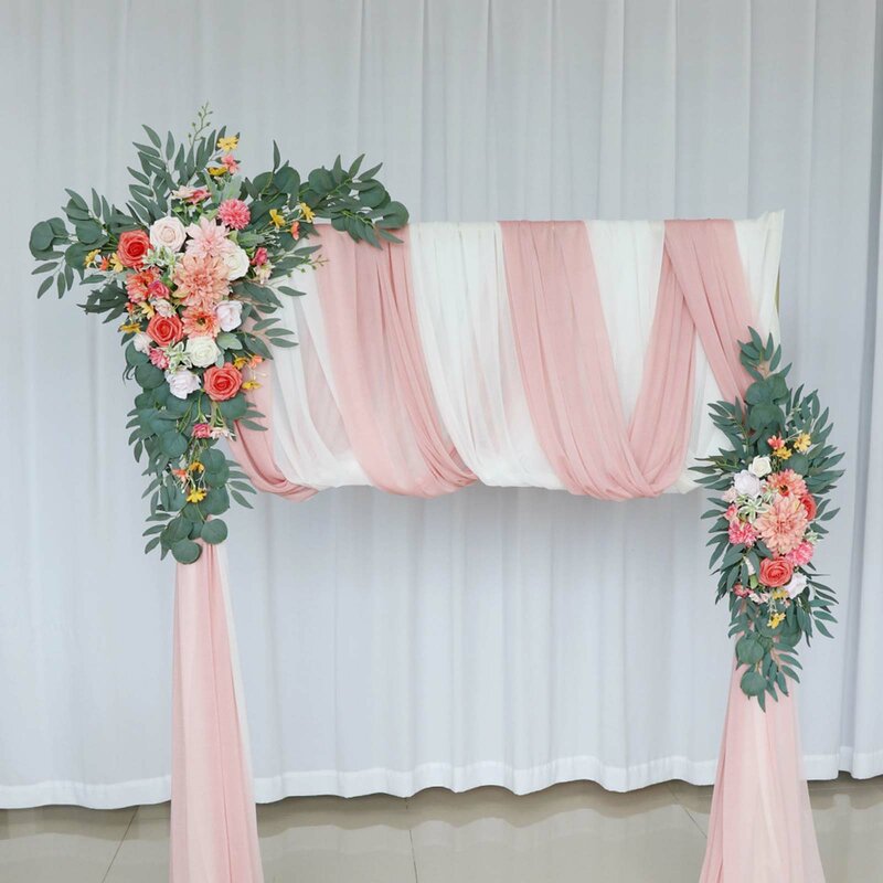 واقعية زهرة اصطناعية قوس ديكور الاصطناعي الأزهار عرض نبات صناعي لحفل زفاف جدار حفل عطلة الديكور