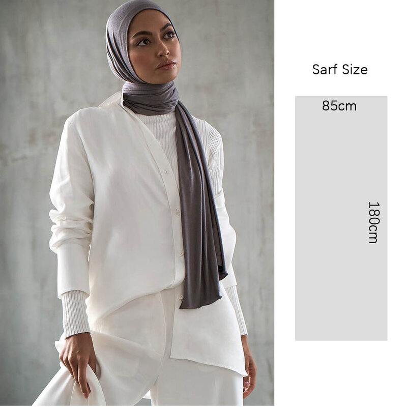 قميص نسائي نسائي من القطن مشروط ، حجاب ، شال طويل ، مقاس كبير من الجيرسيه ، وشاح ، عادي ، عمامة ناعمة ، ربطة عنق لف الرأس ، 180x85cm