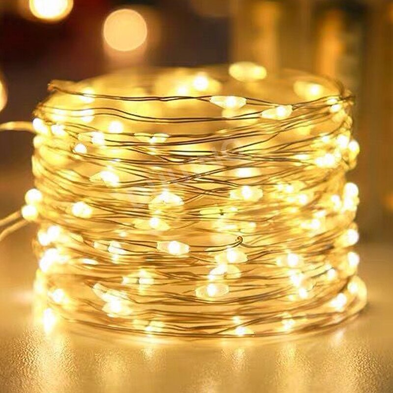 20 متر LED الجنية أضواء سلسلة مقاوم للماء USB بطارية الأسلاك النحاسية جارلاند الجنية ضوء عيد الميلاد حفل زفاف ديكور مصابيح الإضاءة