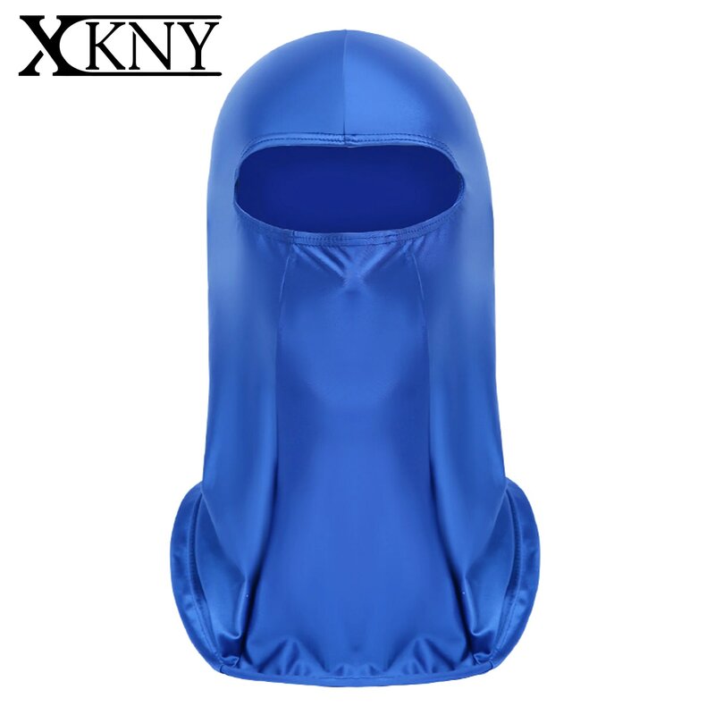 XCKNY-Satin قناع وجه كامل لامع ، واقي من الحرير الناعم للرقبة الممتدة ، غطاء رأس لرياضة ركوب الدراجات الخارجي