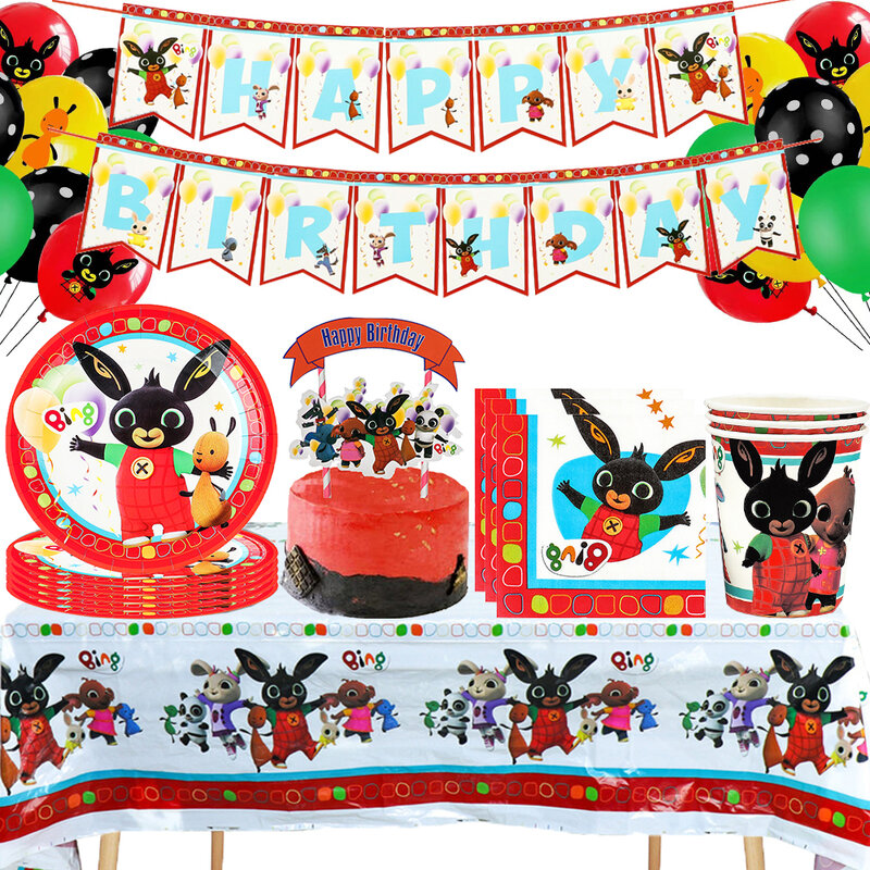 بالونات حيوانات كرتونية لتزيين حفلات أعياد الميلاد ، موضوع الأرنب ، الباندا ، علوية كعكة الحيوان ، استحمام الطفل ، لوازم الحفلات