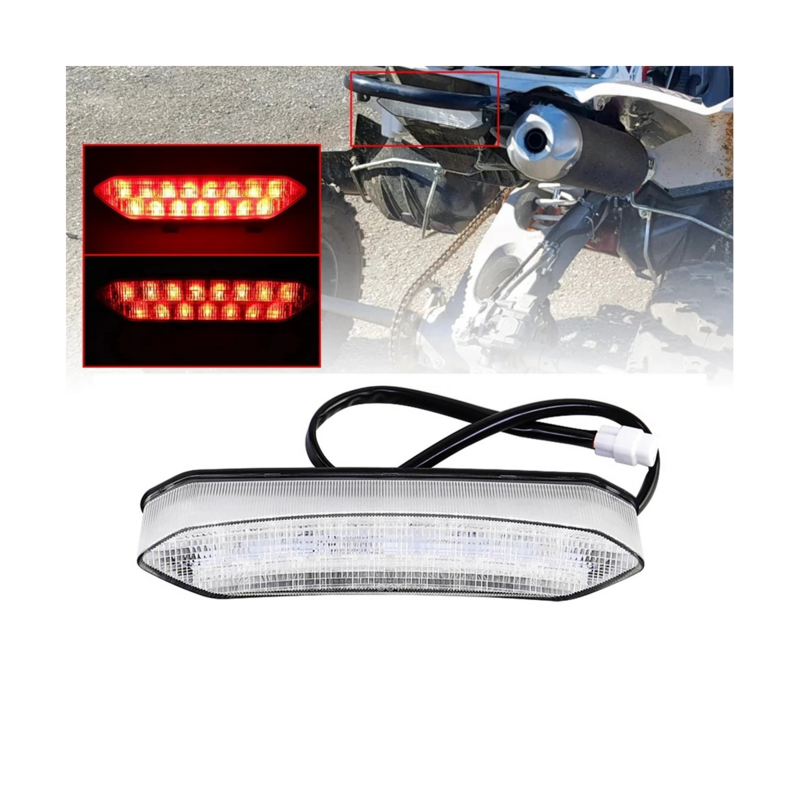 دراجة نارية الذيل ضوء ل ATV ، شاطئ الدراجة ، أسود LED ضوء ، 12 فولت ، 2006-2018