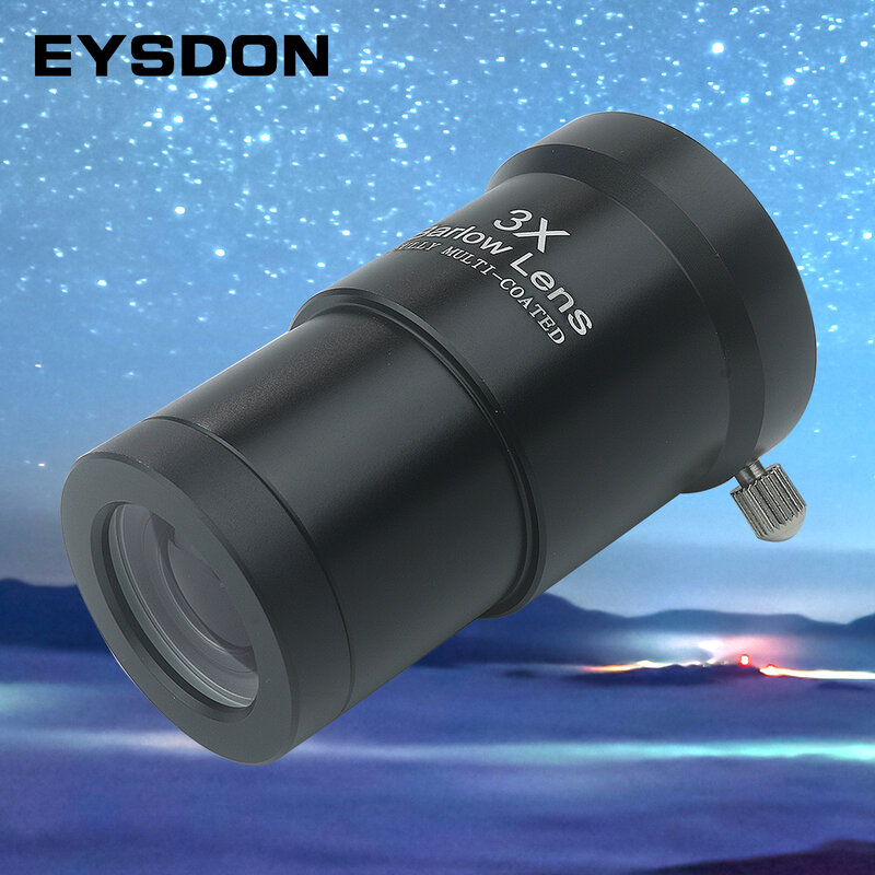EYSDON 1.25in 3X بارلو عدسة كاملة متعددة المغلفة البصريات الزجاج معدن الجسم تلسكوب فلكي الملحقات #90437