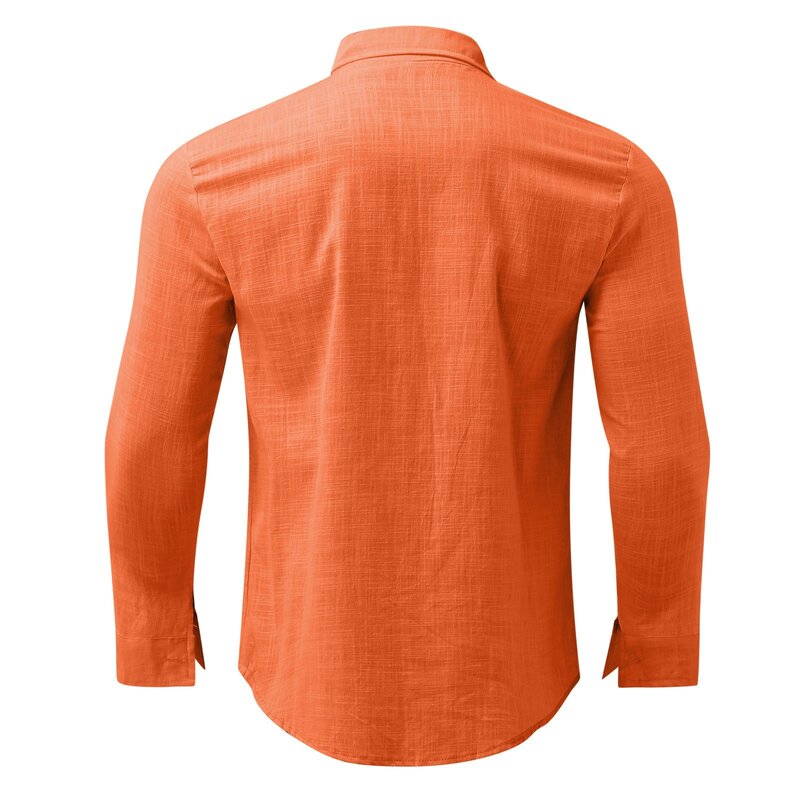 الربيع الصيف قميص واحدة الصدر طويلة الأكمام بدوره إلى أسفل طوق ضئيلة الصلبة قميص الرجال عادية قمصان زحاف