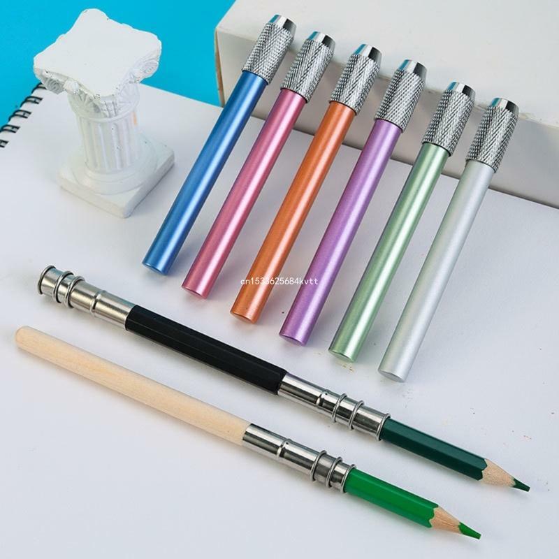 إطالة قلم الرصاص، حامل قلم بمقبض معدني، أدوات الكتابة الفنية للمكتب المدرسي دروبشيب