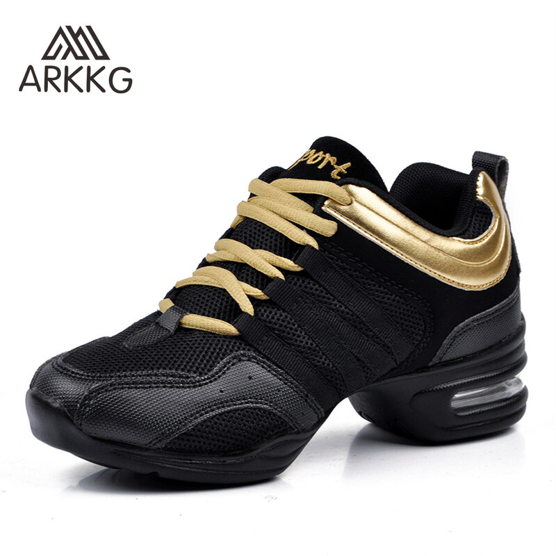 ARKKG-تنفس شبكة أحذية الرقص للنساء ، أحذية الجاز الإناث ، لينة أسفل تسولي الرقص أحذية رياضية ، خفيفة الوزن اللياقة البدنية الأحذية