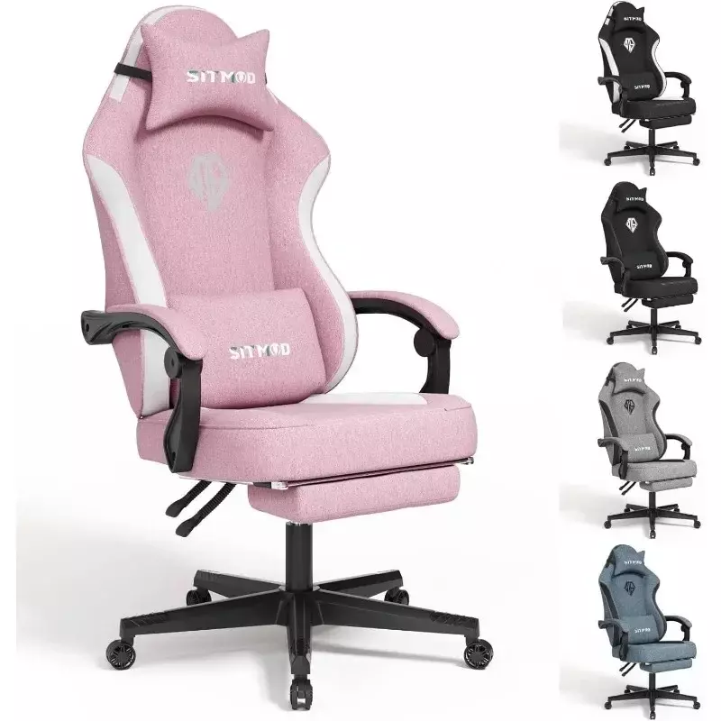 SITMOD-كراسي ألعاب مريحة للبالغين ، كرسي قابل للتعديل مع مسند للقدمين ، كمبيوتر ، لعبة فيديو ، مسند ظهر ومقعد ، ارتفاع