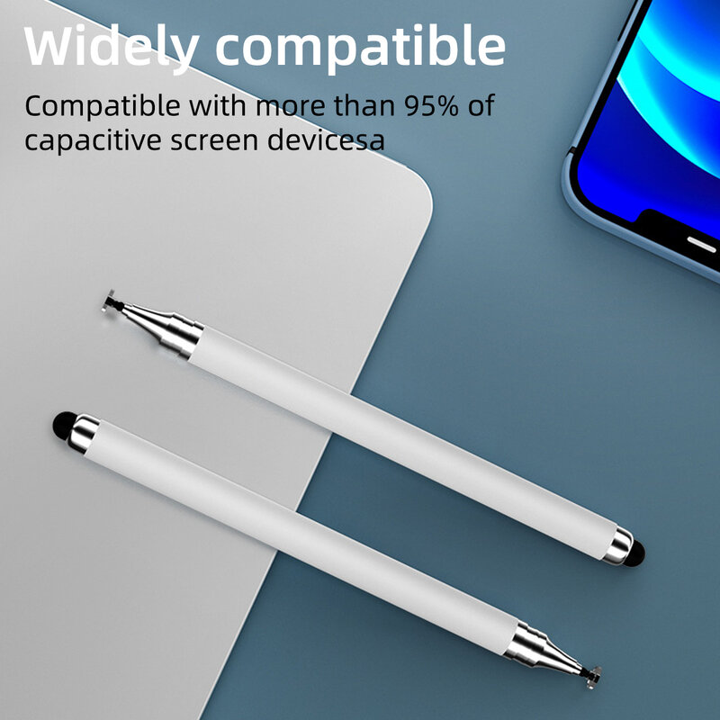 العالمي 2 في 1 Stylus القلم ل iOS أندرويد اللمس القلم الرسم بالسعة قلم لباد سامسونج شاومي اللوحي الهواتف الذكية