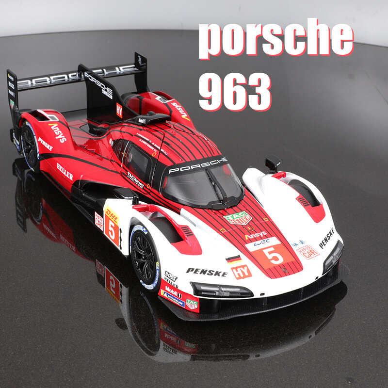 Bburago-Porsche طراز سيارة رياضية ، سيارة سباق Le Mans ، سبيكة البطل ، ترف ، لعبة التجميع ، من من الخارج ، رقم 5