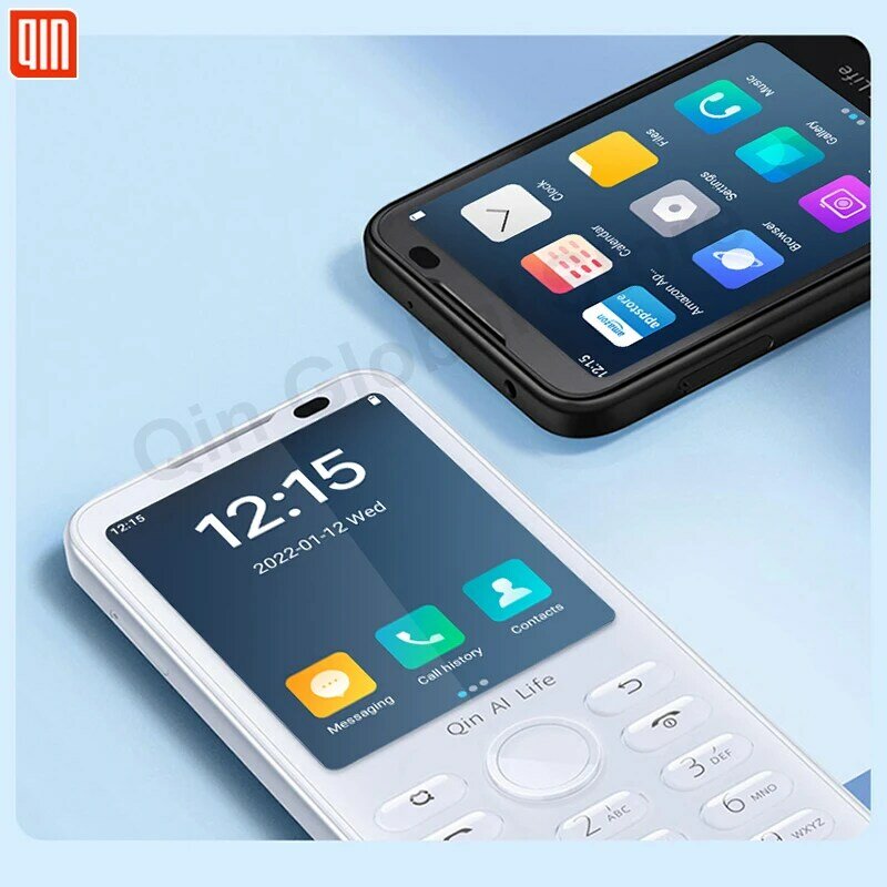 Qin F21 Pro هاتف ذكي بشاشة لمس واي فاي 2.8 بوصة 3 جيجابايت 32 جيجابايت بلوتوث 5.0 Duoqin النسخة العالمية 2120mAh أندرويد بلاي ستور هاتف
