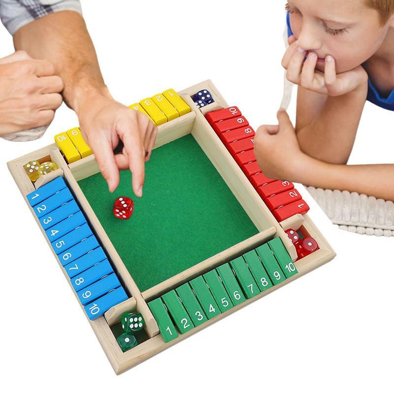 لعبة لوح خشبي للفصول الدراسية ، أغلق لعبة الصندوق ، لعبة طاولة العائلة ، حفلة منزلية أو حانة ، ألعاب إصدار الطاولة ، 2-4 لاعبين