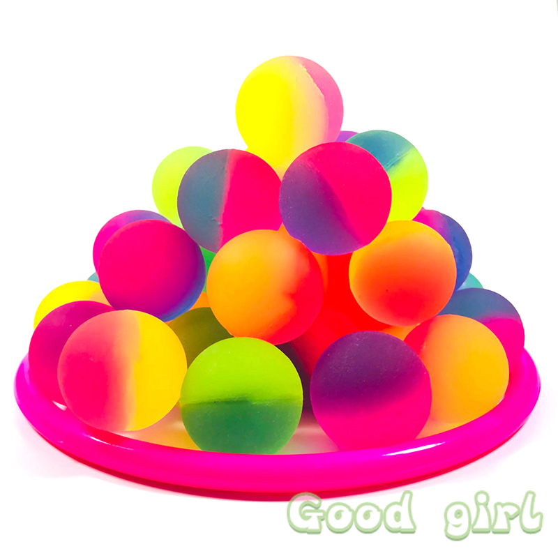 كرة مطاطية مرتدة ملونة للأطفال ، كرات قفز مرنة ، ألعاب رياضية ، لعبة ثنائية الألوان للأطفال ، ولد ، 1: 25