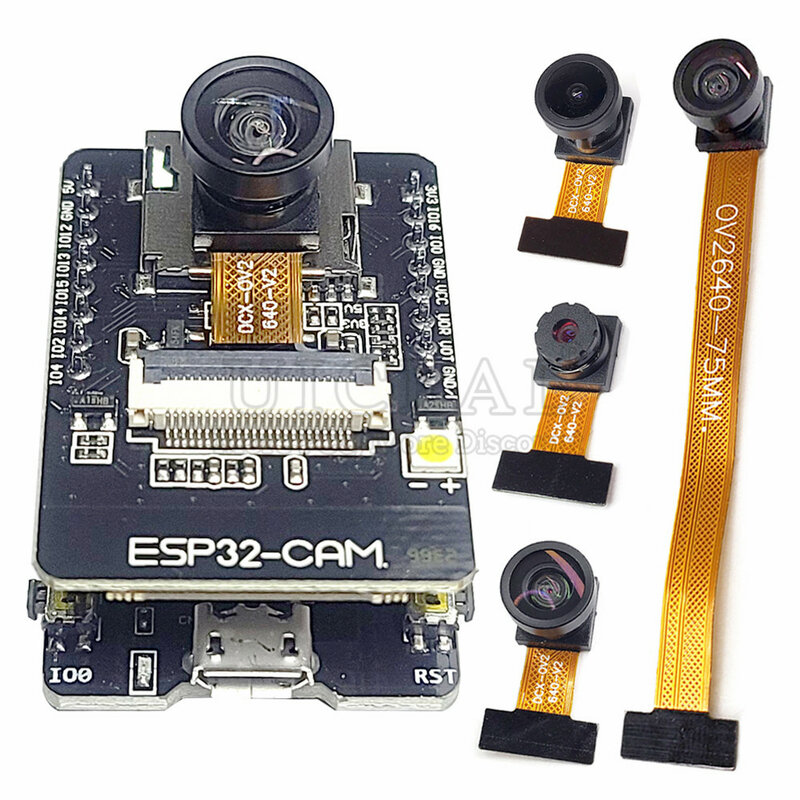 مجموعة وحدة كاميرا ESP32 CAM 2.4 GHz WiFi بلوتوث 8MB PSRAM OV2640 وحدة كاميرا 66 120 160 درجة 850nm رؤية ليلية 2MP