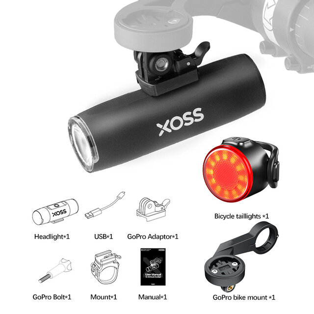 XOSS-مصباح إضاءة للدراجات فائق الخفة ، مصباح أمامي ، مصباح يدوي للدراجة ، مصباح أمامي ، USB قابل لإعادة الشحن ، دراجة جبلية للطرق ، XL 400 ، 800 لومن