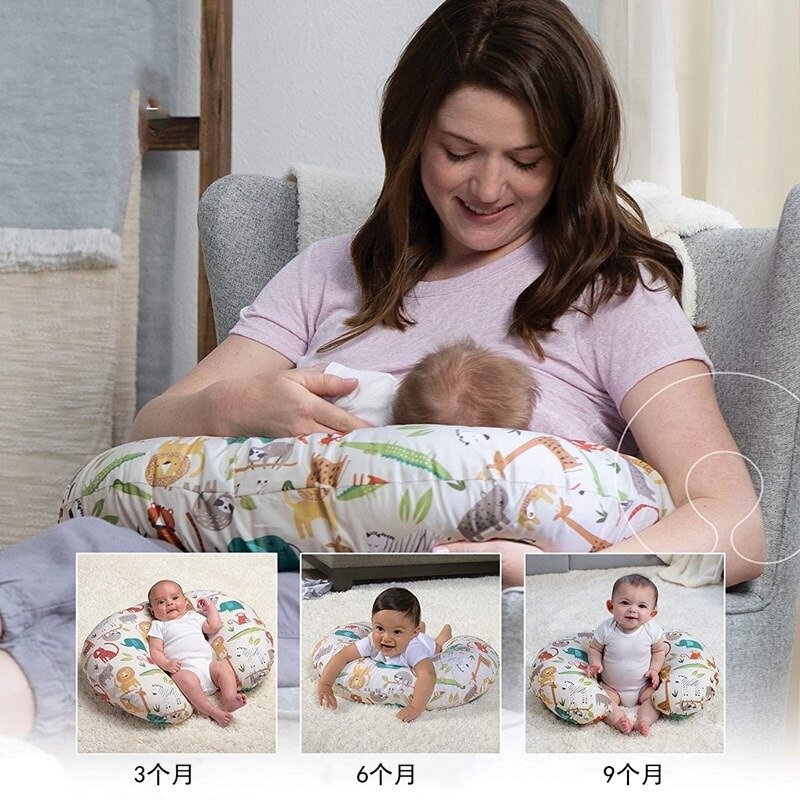 مورا مونا-غطاء وسادة تمريض للأطفال ، غطاء وسادة للأمومة على شكل حرف u ، مصنوع من القطن ، للرضاعة الطبيعية