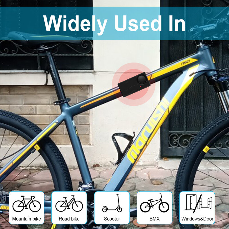 جهاز إنذار اهتزاز دراجة Gadpow ، مقاوم للماء ، تعديل لهجة متعددة ، 110dB
