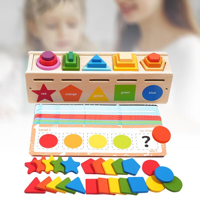 مونتيسوري شكل لون الفرز لعبة للأطفال ، كتل لعبة ، لعبة النشاط ، شكل صندوق الفرز
