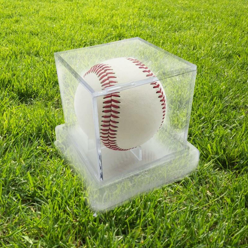 واضح الاكريليك البيسبول صندوق تذكارات عرض صندوق شفاف صناديق مربعة 8 سنتيمتر لحجم الكرة الرسمية عرض موقف العرض