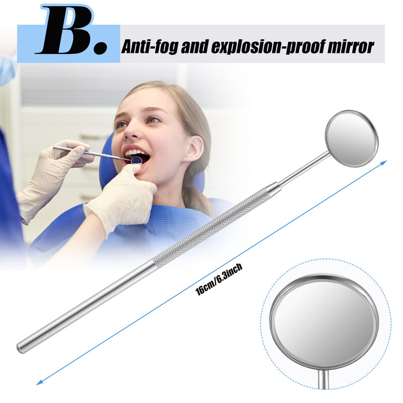 مجموعة العناية بالأسنان بمجس مزدوج ، أدوات تنظيف الأسنان ، المنجل الفموي ، 6 *