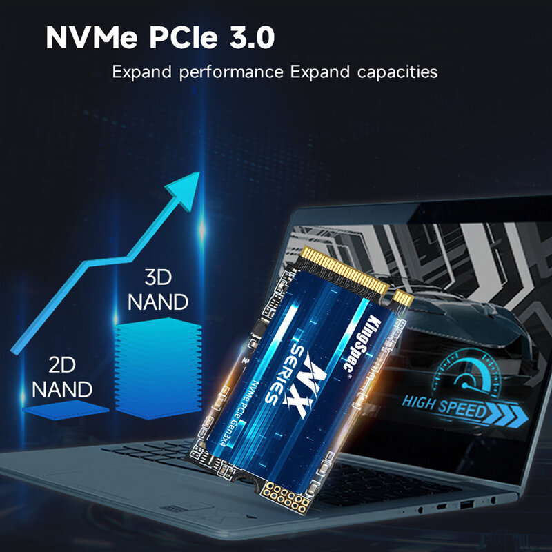 كينجسبيك M.2 NVMe PCIe 3.0 X4 SSD 256gb 1 تيرا بايت 128GB 512GB SSD M.2 2242 PCIe قرص صلب داخلي الحالة الصلبة محرك لأجهزة الكمبيوتر المحمول