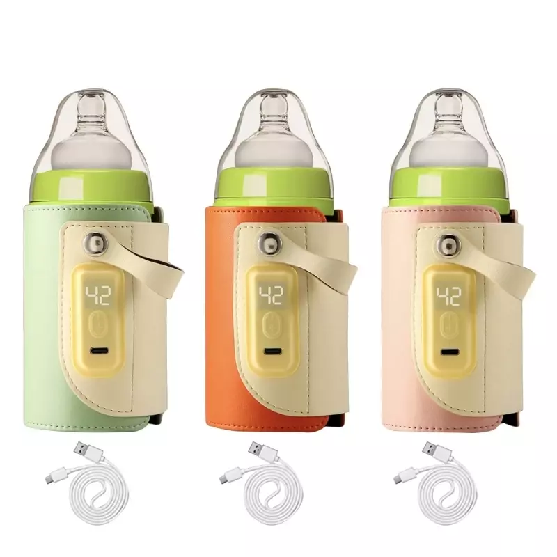المحمولة USB شحن الحليب زجاجة دفئا حقيبة حالة الطفل زجاجة تستخدم في الرضاعة العزل كم غطاء التدفئة السفر الأساسية