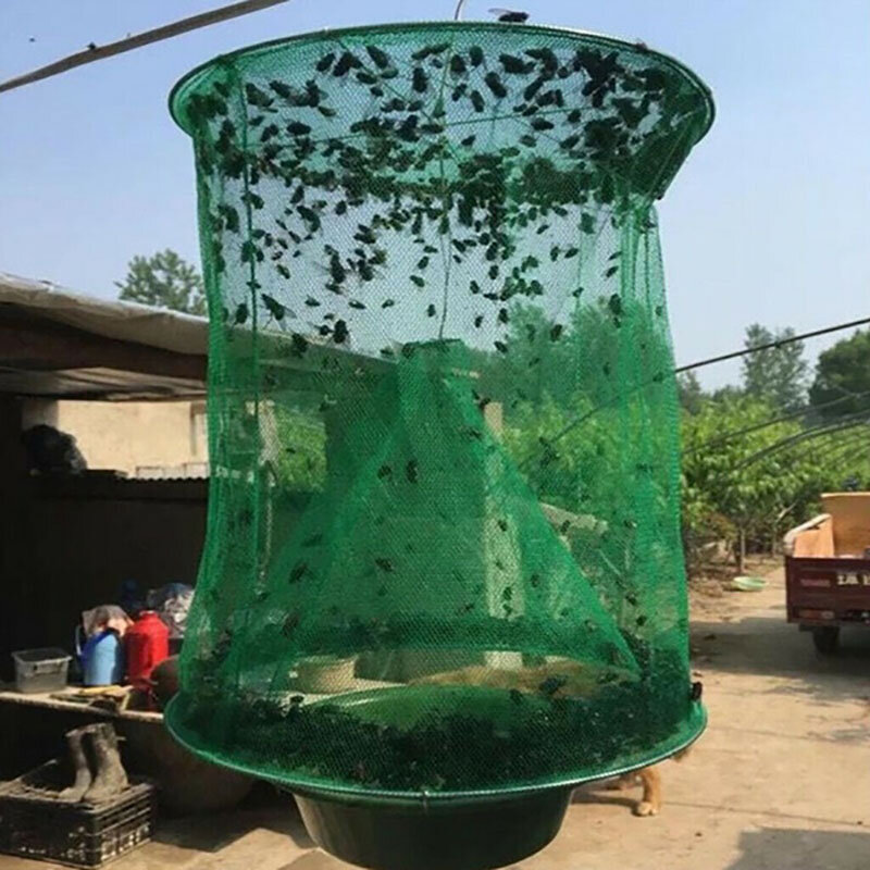 فخ الذباب مزرعة قابلة لإعادة الاستخدام جهاز صيد الحشرات القاتل قفص صافي فخ الآفات علة الصيد للمطاعم مزارع الأسرة في الأماكن المغلقة أو في الهواء الطلق
