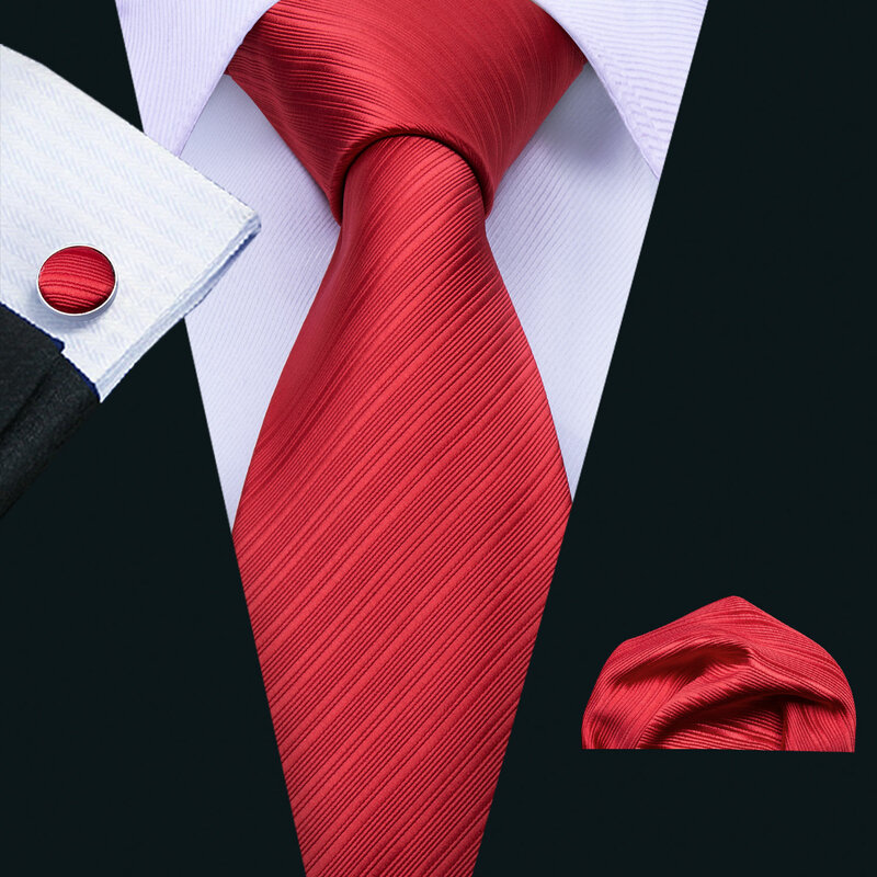 باري. وانغ-ربطة عنق جاكار للرجال ، مجموعة أزرار أكمام هانكي ، ربطة عنق من الجاكار ، عنابي ، قرمزي المارون ، حرير أحمر ، حفلة زفاف