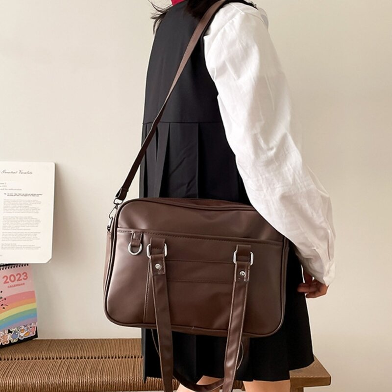 Harajuku حقيبة كروسبودي للنساء سعة كبيرة حقيبة كتف بنات JK حقيبة يد